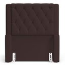 Ver imagem 3 de Cabeceira Atena para Cama Box Solteiro 90cm Capitonê com Frame Suede Marrom - Abmaza