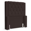 Ver imagem 1 de Cabeceira Atena para Cama Box Solteiro 90cm Capitonê com Frame Suede Marrom - Abmaza
