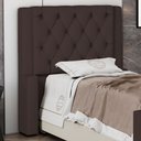 Ver imagem 2 de Cabeceira Atena para Cama Box Solteiro 90cm Capitonê com Frame Suede Marrom - Abmaza