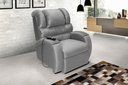 Ver imagem 1 de Poltrona Reclinável Imperial Motorizada Suede com Lift:cinza 380