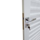 Ver imagem 3 de Porta Palheta de Alumínio Branco Maçaneta Premium Linha Roma:Esquerda/210 x 100