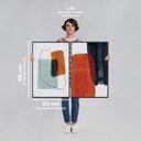 Ver imagem 3 de Quadro Decorativo Formas Abstratas 2 Telas 60x90 para Sala Quarto Escritório