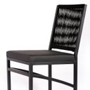 Ver imagem 4 de Cadeira Corda Nautica Preta Varanda Sacada Cozinha Tinta Eletrostática