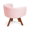 Ver imagem 4 de Poltrona Sala Base Giratória Madeira Arielle Suede D03 - D’Rossi