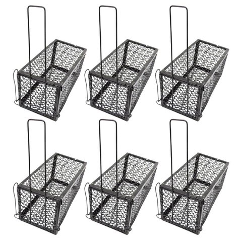 Ratoeira Gaiola Grande Kit 6 Uni Pega Roedores Rato Ratazana Camundongos Captura Protecao Casa Jardi