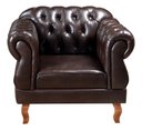 Ver imagem 6 de Conjunto Sofá Chesterfield 2 lugares Com 2 Poltronas Duquesa - Couríssimo Café