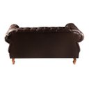 Ver imagem 5 de Conjunto Sofá Chesterfield 2 lugares Com 2 Poltronas Duquesa - Couríssimo Café