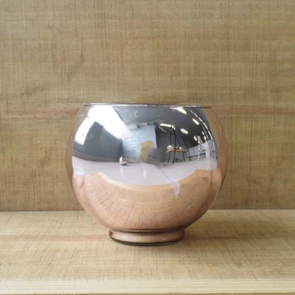 Vaso de Flores Rose Gold Redondo 13cm | Linha Vasos Decorativos Formosinha - 1