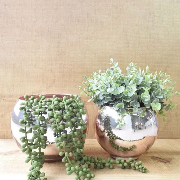 Vaso de Flores Rose Gold Redondo 13cm | Linha Vasos Decorativos Formosinha - 5