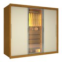 Ver imagem 1 de Guarda Roupas Casal 3 Portas de Correr 1 com Vidro Reflecta 4 Gavetas 100% Mdf Lux
