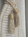 Ver imagem 1 de Cordão Prendedor de Cortina com Franja e Strass Perolas Luxo Dourado