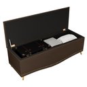 Ver imagem 4 de Cabeceira Casal King 195cm com Calçadeira Baú J02 Chocolate