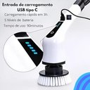 Ver imagem 4 de Esfregão de Limpeza Giratório Elétrico, 9 em 1, Cabo Ajustável, Escova Eletrica, Ajustável, 9 Cabeça