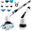 Ver imagem 3 de Esfregão de Limpeza Giratório Elétrico, 9 em 1, Cabo Ajustável, Escova Eletrica, Ajustável, 9 Cabeça