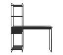 Ver imagem 3 de Mesa Home Office Criare Prateleiras Pés Aço Escritório Escrivaninha Estilo com Gaveta Cor Branco