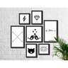 Kit 7 Quadros Decorativos Minimalista Escandinavo - 1