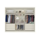 Ver imagem 3 de Guarda Roupa Casal Bragança 3 Portas de Coorer (1 C/ Espelho) e 6 Gavetas Off White/peroba - Europa
