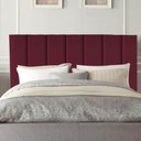 Ver imagem 5 de Cabeceira Estofada Cama Box Solteiro 90 Cm Maya Suede e Frame Bordô