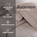 Ver imagem 6 de Jogo de Cama Casal Damask Stripes Kaki 4 Peças 300 Fios 100% Algodão Buddemeyer