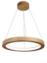 Ver imagem 1 de Lustre LED 33W Sirius Pendente Madeira Sala Jantar arco 60cm Madeluz Pendente Sirius LED Freijó Bran