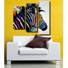 Quadro Decorativo Zebra 3 Peças Para Sala - 2