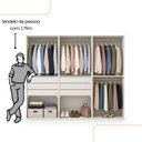 Ver imagem 4 de Guarda Roupa Casal Modulado Versa em MDF 6 Portas com 6 Gavetas 4 Cabideiros 3 Prateleiras