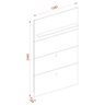 Rack Bancada Artur com Painel Piso Teto Interlagos Naturale Off White - Madetec - 2