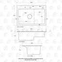 Ver imagem 5 de Cuba Para Cozinha Gourmet De Quartzo Com Escorredor Aruak Pingoo.casa - Preto