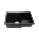 Ver imagem 3 de Cuba Para Cozinha Gourmet De Quartzo Com Escorredor Aruak Pingoo.casa - Preto