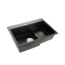 Ver imagem 2 de Cuba Para Cozinha Gourmet De Quartzo Com Escorredor Aruak Pingoo.casa - Preto