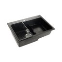 Ver imagem 1 de Cuba Para Cozinha Gourmet De Quartzo Com Escorredor Aruak Pingoo.casa - Preto