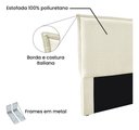 Ver imagem 4 de Cabeceira Viena Estofada Queen 1.60 em Linho para Cama Box Bz Home Decor Bege