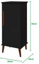 Ver imagem 1 de Balcão / Aparador Tok. 1 Porta Pés Retrô para Bebedouro / Recepção / Cozinha Cor Preto Fosco Passe
