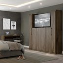 Ver imagem 1 de Guarda Roupa Casal 6 Portas com Escrivaninha e Painel de TV 55 Polegadas Vega Legno Carraro