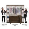 Guarda Roupa Casal 6 Portas com Escrivaninha e Painel de TV 55 Polegadas Vega Legno Carraro - 8