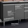 Balcao Pia Gabinete Cozinha 120cm S/tampo 3 Portas 2 Gavetas Cor,:preto/grafite - 4