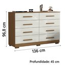 Ver imagem 6 de Cômoda 8 Gavetas Évora Aramóveis Atacam/off