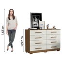 Ver imagem 3 de Cômoda 8 Gavetas Évora Aramóveis Atacam/off