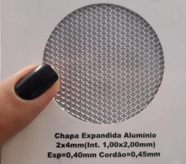 Tela Anti Inseto De Alumínio Expandido Para Ralo 50x100Cm - 4
