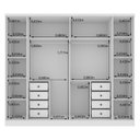 Ver imagem 7 de Conjunto Guarda Roupa Casal com Puxador MDF Portugal, Cama Casal Monaco e Cômoda Chicago Branco/Neve