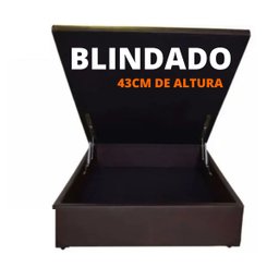 Cama Baú Casal Blindado Reforçado - 43cm de altura - 1