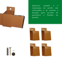 Ver imagem 7 de Kit p/ Porta Correr Trilho Alumínio 35x35 1,30m Cereja - RDA-4