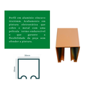 Ver imagem 3 de Kit p/ Porta Correr Trilho Alumínio 35x35 1,30m Cereja - RDA-4