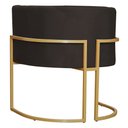 Ver imagem 2 de Poltrona Decorativa Sala de Estar Luana Base Gold Veludo Marrom - Montanaris Decor Md Montanaris Dec