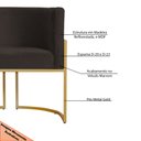 Ver imagem 5 de Poltrona Decorativa Sala de Estar Luana Base Gold Veludo Marrom - Montanaris Decor Md Montanaris Dec