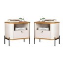 Ver imagem 1 de Jogo de Mesa de Cabeceira Bali Off White Nature Preto