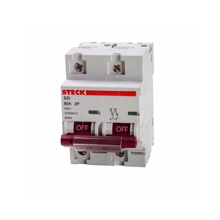 Disjuntor steck 2x80a sd-d2c80