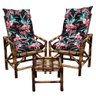Conjunto De Bambu 2 Cadeiras E Mesa P/ Area Interna/externa Cor Ac47 - 1