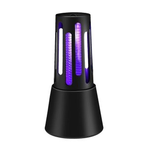 Abajour Armadilha Mata Mosquito Pernilongo Inseto Mosca Led Usb Preto