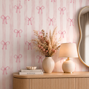 Ver imagem 2 de Papel de Parede Adesivo Decorativo Laços Delicados - Kit 10 Metros